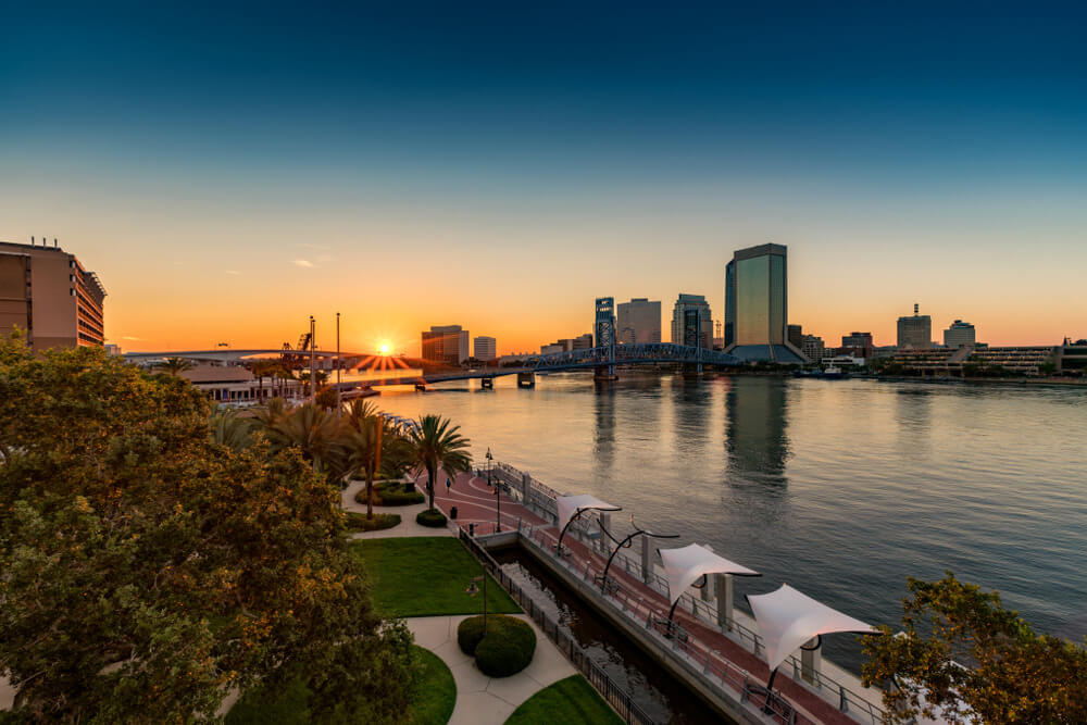 Jacksonville, Florida Riverwalk landscape